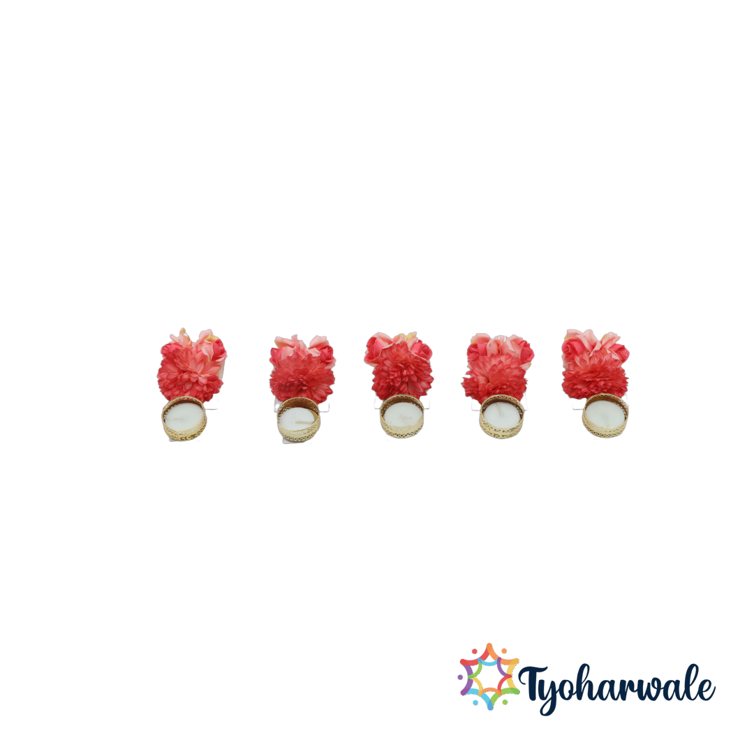 Rangoli with Ghungaru and Peach Pearl | Handcrafted Beaded Decorative Rangoli for Diwali, Navratri, Wedding Entrances, and Home Celebration Decor |