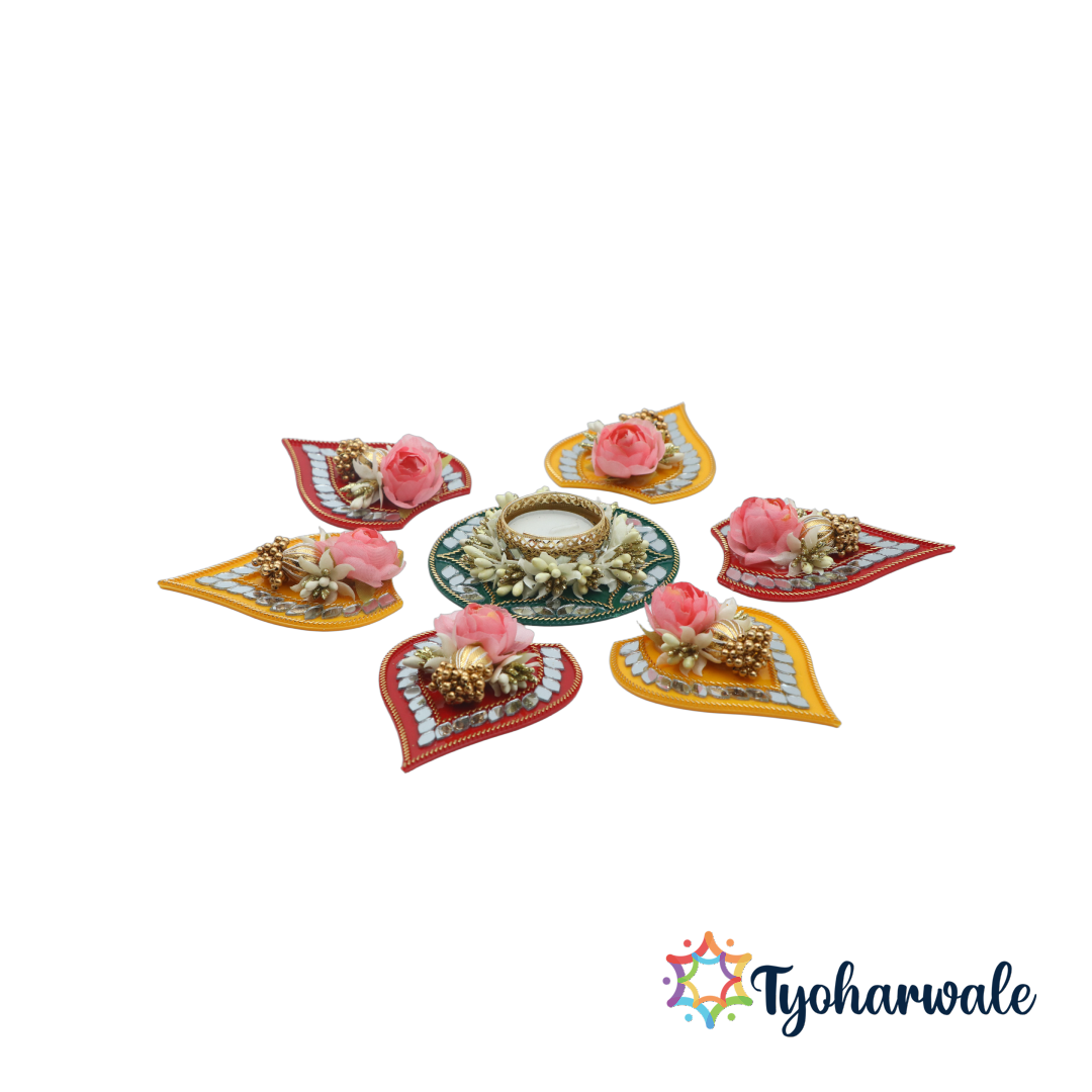 Small Rangoli | Compact Ready-to-Use Decorative Rangoli for Entrance, Diwali, Pooja Room, Wedding, and Mess-Free Festival Décor