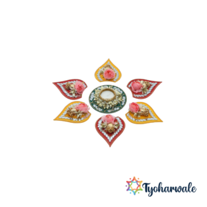 Small Rangoli | Compact Ready-to-Use Decorative Rangoli for Entrance, Diwali, Pooja Room, Wedding, and Mess-Free Festival Décor