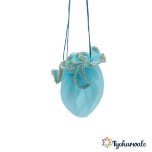 Potli with Pearls | Decorative & Festive Pouch Bag | For Diwali, Festive Season, Weddings & Gifting |