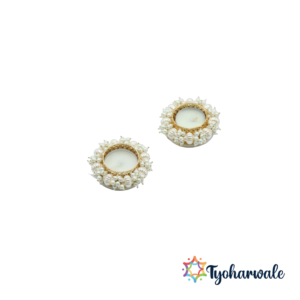 Pearl Floating Diyas | Set of 2 | Elegant Decorative Water Floating Diyas for Diwali, Wedding Centrepieces, Housewarming, and Pooja Decor |