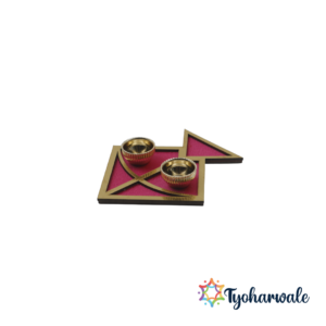 Haldi Kumkum Holder Lantern | Set of 4  | Traditional Kite Design Kumkum Set for Pooja | Decorative Haldi Kumkum Holder for Temple, Makar Sankranti Festival & Home Décor | Religious Gift Item