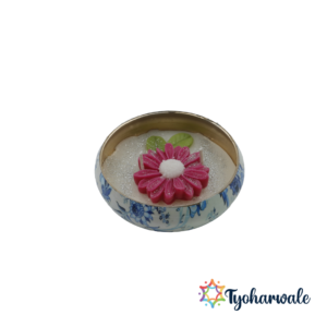 Daisy Bowl Candle | Handmade Eco-Friendly Candle | Floral Gulbahar Design Candle for Home & Festive Decor