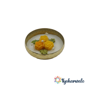 Urli Candle | Decorative Wax Bowl for Diwali, Weddings & Festive Centerpieces | Handcrafted Flower Urli Candle |