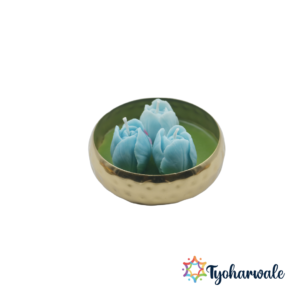 Urali Candle Bowl | Tulip/ Gulaal Handcrafted Wax Candle | Eco-Friendly Candle for Home, Diwali, Weddings & Gifting |