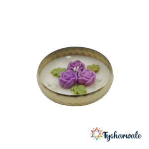 Urli Candle | Handcrafted Flower Urli Candle | Decorative Wax Bowl for Home, Event Decor Diwali, Weddings & Festive Centerpiece |