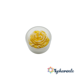 Glass Peony Candle | Handmade Eco-Friendly Floral Candle in Transparent Glass Jar |  For Festive Decor, Diwali, Gifting, Weddings or Home Decor |