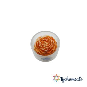 Glass Peony Candle | Handmade Floral Candle | For Diwali, Gifting, Weddings or Home Decor |