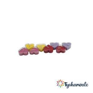 Candles Heart Set | Handmade Wax Candles | Eco-Friendly Heart Shape Candle Pack for Diwali, Home Decor & Gifting