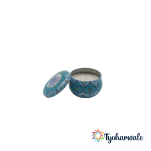 Tin Candles | Handmade Eco-Friendly Wax Candle in Decorative Tin | For Home, Festive Decor & Gifting