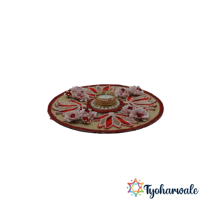 Diya Platter | Diwali, Pooja Room Decor, Wedding & Housewarming Ceremonies, Traditional Festive Decoration |