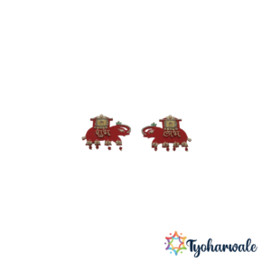 Red Elephant Stick Shubh Labh | Door Sticker, Diwali, Festival Home Decor and Pooja Room Decoration,