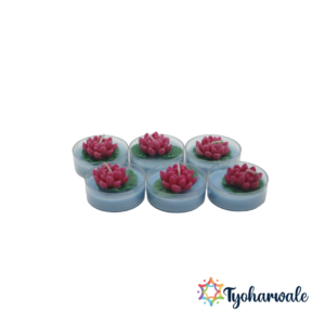 Big Tea Light Candle 6 pc | Big T-Light Candle Pack – Decorative Tealight Candles for Home, Diwali, and Pooja Décor