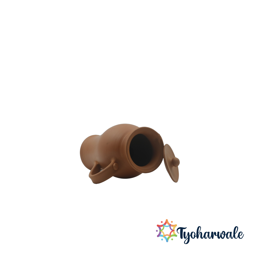 Mitti Jug | Handcrafted Clay Jar | Clay Jug for Drinking Water | Eco-Friendly Mitti Ka Water Jug | Handmade Clay Jar for Kitchen & Gifting |