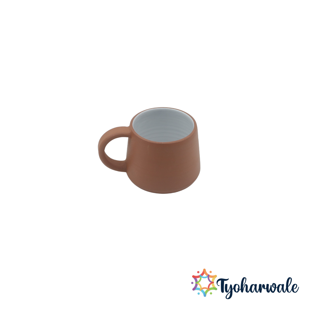 Handcrafted Mitti Clay Tea Mug Set of 6 | Mitti Tea Cup | Eco-friendly Clay Tea Mug for Hot Beverages |