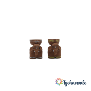 Colourful Hathi Panti | Elephant Diya | Handmade Clay Diya | Elephant Lamp for Diwali, Home & Gifting |