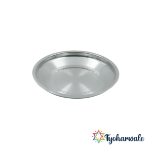 Silver Pooja Thali Plate / Taman / Tamdi – Pure Silver Spiritual Gift Item for Home, Office Temple
