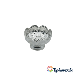 Pure Silver Flower & Fruit Bowl for Pooja Thali – Traditional Handcrafted Silver Lotus Bowl for Pooja, Mandir, Temple Use, Home Decoration, Diwali & Wedding Gift | Tyoharwale