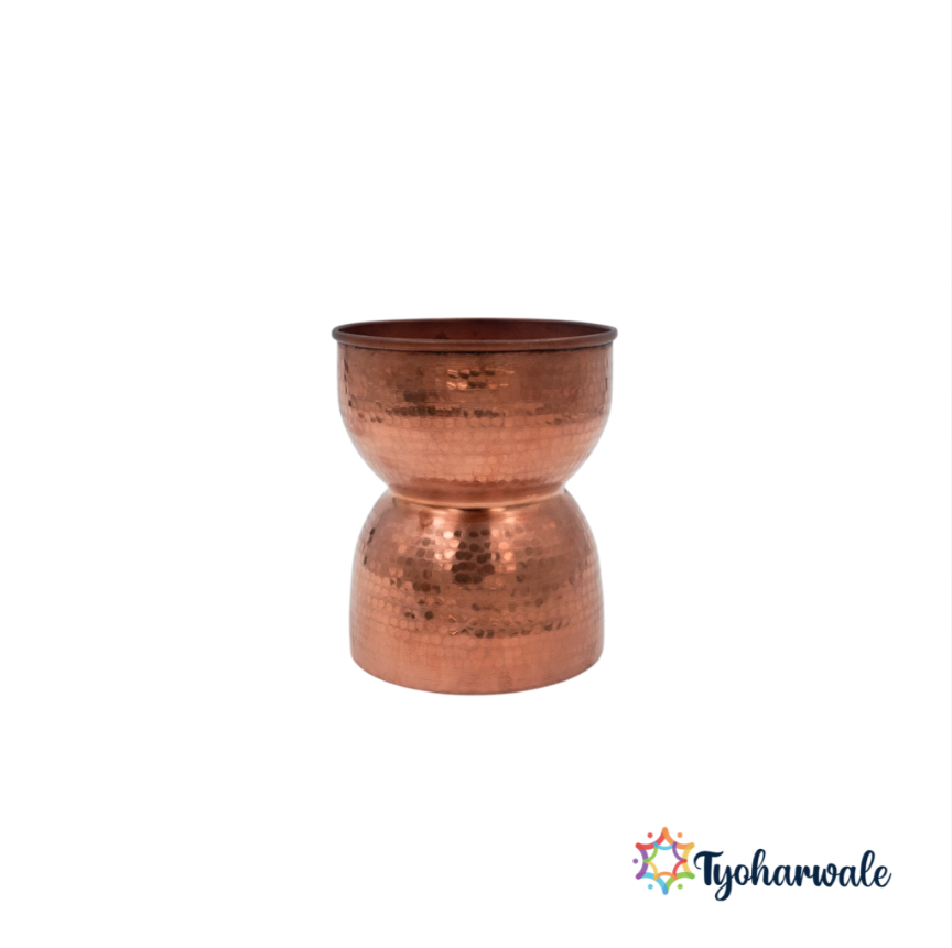 Copper Mapta | Traditional Vessel for Pooja Samagri & Festive Kitchen Use | Available in Two Sizes