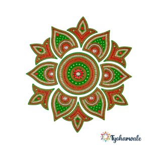 Designer Acrylic Rangoli for Diwali Decoration | Readymade Rangoli Sticker for Home Entrance | Decorative Rangoli Set | Traditional Indian Rangoli Design |Handcrafted Acrylic Rangoli for Pooja Room & Festive Decor
