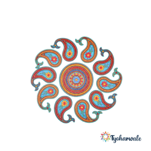 Reusable Rangoli Sticker with Colorful Stone Work – Acrylic Kundan Rangoli| Rangoli for Pooja Room & Mandir| Reusable Rangoli for Home Décor & Festivals