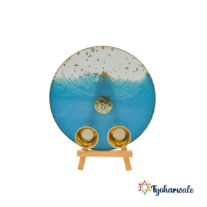 Resin Tilak Platter | Pooja Tilak Thali | Haldi Kumkum Plate for Gifting or Wedding Celebrations