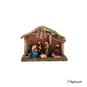 Nativity Set | Stable Hut Display | Holy Family Nativity Scene | Crib Set for Home, Christmas, Gifting and Decoration |