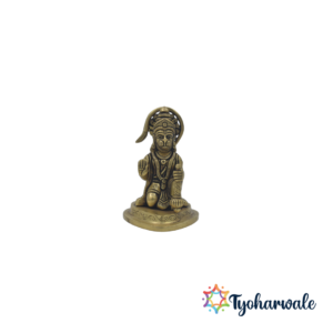 Brass Hanuman Idol | Lord Hanuman Standing Statue | Hanuman Swamy Figurine for Home, Temple, Pooja Room, Office Table, Spiritual Décor and Gifting