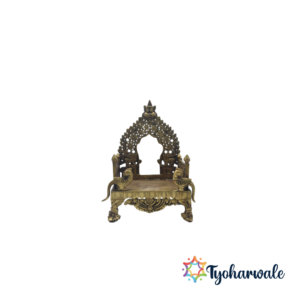 Brass Singhasan Idol | Lord Singasan Standing Statue | Sihasan Swamy Figurine for Home, Temple, Pooja Room, Office Table, Spiritual Décor and Gifting