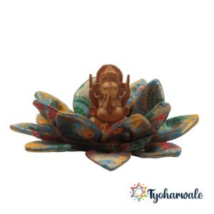 Lotus Aasan | Paithini Kamal Aasan Cloth for Pooja, Idol Base | Navratri, Diwali, Wedding, Puja Decoration