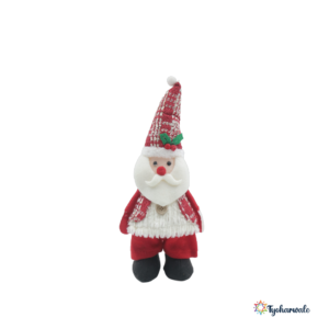 Santa Doll for Christmas Decoration | Plush Santa Claus Figurine with Hat and White Beard | Showpiece for Home Décor, Xmas Tree Decoration, and Festive Gifting |