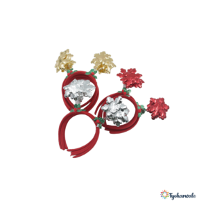 Glitter Snowflake Headband Set (12 Pc Set) with Spring Toppers | Cute Headwear for Kids & Adults | Party Accessories for Home Gatherings and Office events |