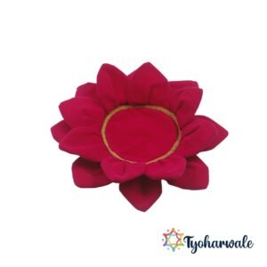 Velvet Kamal Aasan for Ganpati Puja | Traditional Brocade Asan Cloth | Festive Prayer Mat for Devghar and Temple