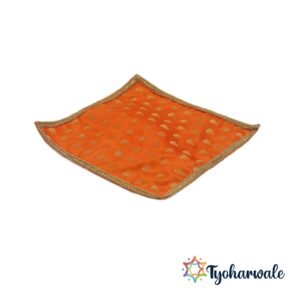9X9 inches Khun Aasan for Pooja | Traditional Asan Cloth | Handmade Festive Prayer Mat for Devghar and Temple