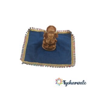 9X9 inch Khun Aasan for Pooja | Traditional Asan Cloth | Handmade Festive Prayer Mat for Devghar and Temple