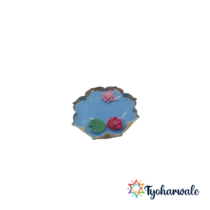 Urli Candle Mini Lotus and Leaf | Candle for Festivals, Diwali, and Home Décor |