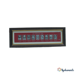 Silver Plated Ashtavinayak Darshan Frame | For Home Mandir, Office or Gifting | Ganpati Idol frame |