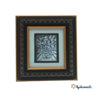 Radha Krishna Photo for Home Mandir | Radha Krishna Office Desk Frame | Silver Plated Frame | Religious Gift for Diwali or Gifting |