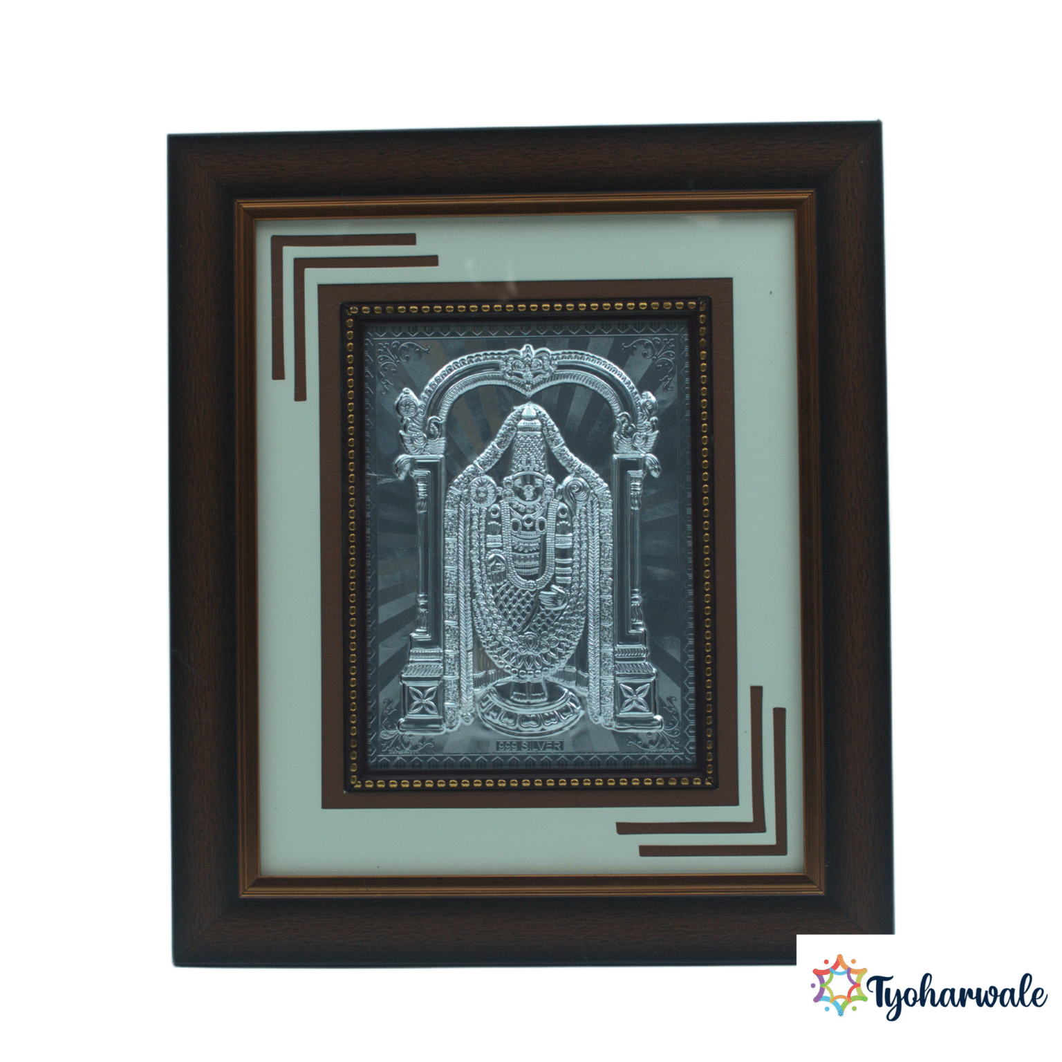Silver Plated Tirupathi Balaji Frame | Lord Venkateswara Photo for Home ...