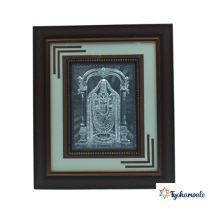 Silver Plated Tirupathi Balaji Frame | Lord Venkateswara Photo for Home, Office or Mandir | Balaji Pooja Frame |