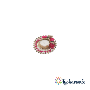 Candle Light Holder (Set of 2) | Tealight Holder for Diwali, Navratri, Pooja Room Décor, and Centerpiece |