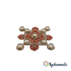 Ready-to-Use Rangoli with Candle Light Holder | Decorative Rangoli Design for Office, Festive Home Decoration, Diwali Décor, House Entrance Styling, & Wedding Event Accessories |