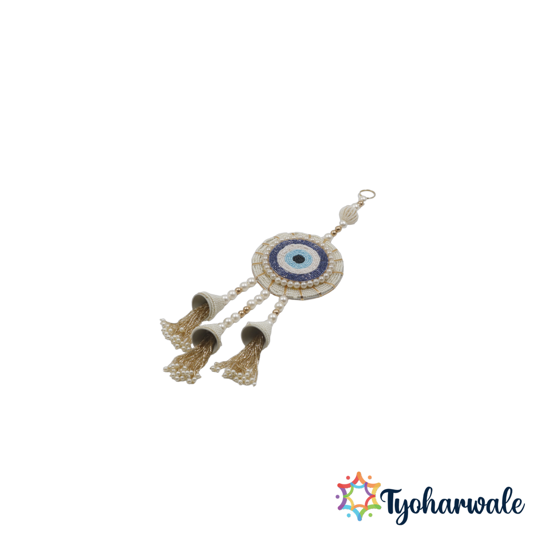 Evil Eye Latkan | Nazar Battu Decorative Door Hanging for Home Entrance, Office, Pooja Room, Mandir, Festival Wall Hanging, & Housewarming |