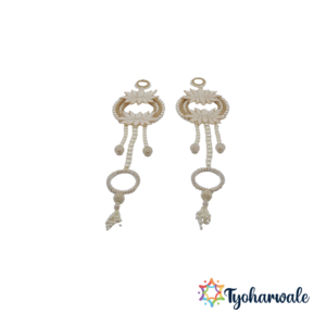 White Lotus Latkan | Decorative Door Hanging for Home, Office, Main Entrance, Pooja Room, Mandir, Diwali, & Wedding Decor |