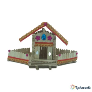 Wooden Stick Miniature Decorative House (लाकुडी घर) | Handmade Miniature Home Decor |