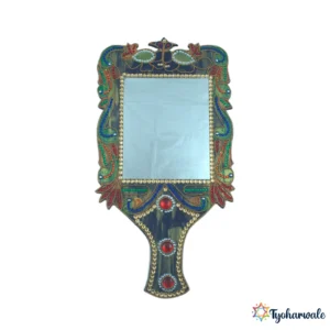 Decorative Handmirror (आरसा) | traditional Indian decor | wedding rukhwat display item | bridal vanity accessory for Cultural & Ceremonial Setup |