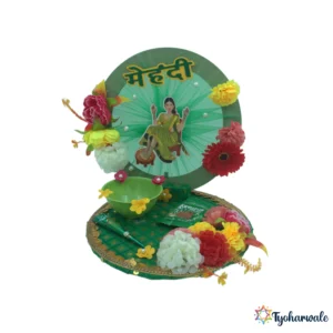 Decorative Mehendi Platter for Wedding (मेहंदी ताट) | mehendi platter | Bridal Ceremony Tray | Pre-Wedding Ritual Display