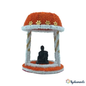Chhatrapati Shivaji Maharaj Murti (शिवाजी महाराज मूर्ती) | Murti with Decorative Chatra | Traditional Historical Statue for Home Decor or Festive Arrangements |