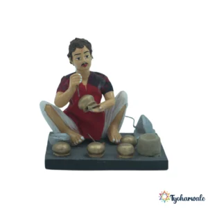 Traditional Copper Smith Miniature (तांबट) | Decorative figurine | Traditional Artisan Miniature | Wedding Rukhwat & Cultural Decor |