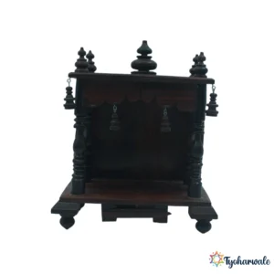 Large Wooden Devara Mandir (मोठा देवारा) | Traditional Wooden Temple for Home Pooja or Wedding Rukhwat Display |